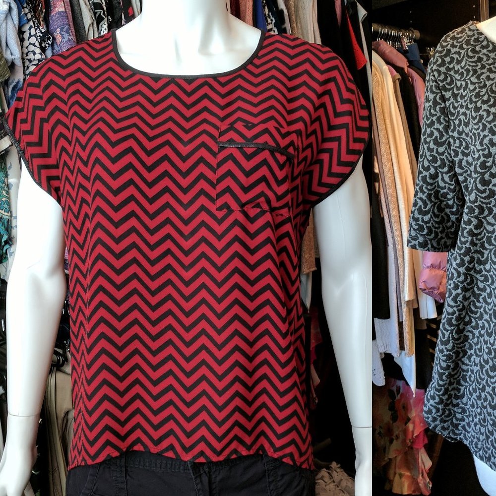 Faith and Joy Los Angeles Top with Chevron Design large *